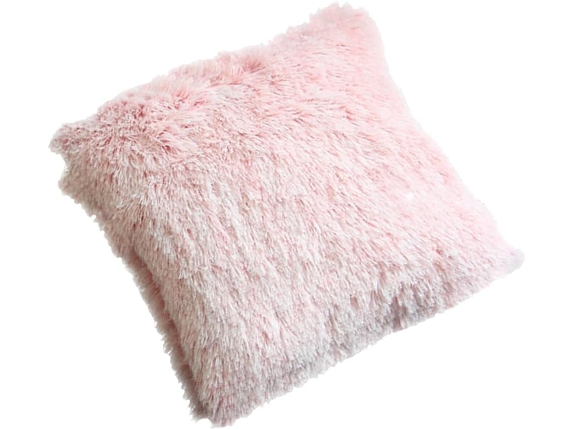 Capa de Almofada Pelúcia Rosa Decorativa para Sofá, 50x50cm, Cama e Sala Estar. CHABERLU