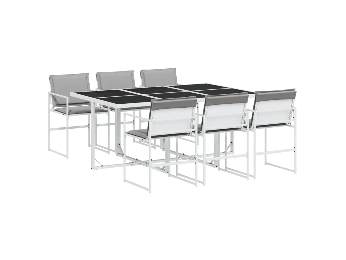 Garden Dining Set, Garden Dining Sets Vidaxl Branco Aço (n/a)