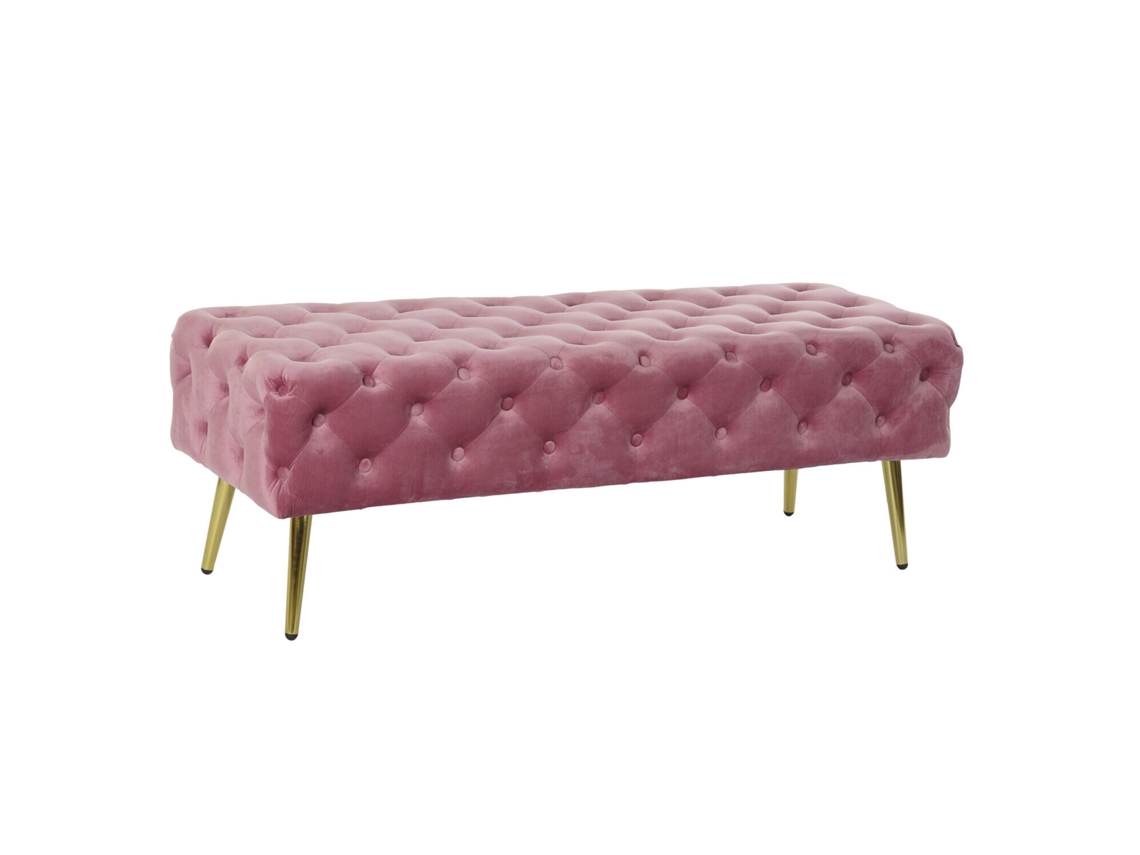 Banco de Veludo Metálico de Poliéster (120x45x40cm) ALEXANDRA HOUSE LIVING
