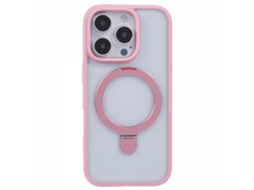 Capa Em Tpu À Prova De Choque Com Suporte Para Apple Iphone 16 Pro Max - Rosa