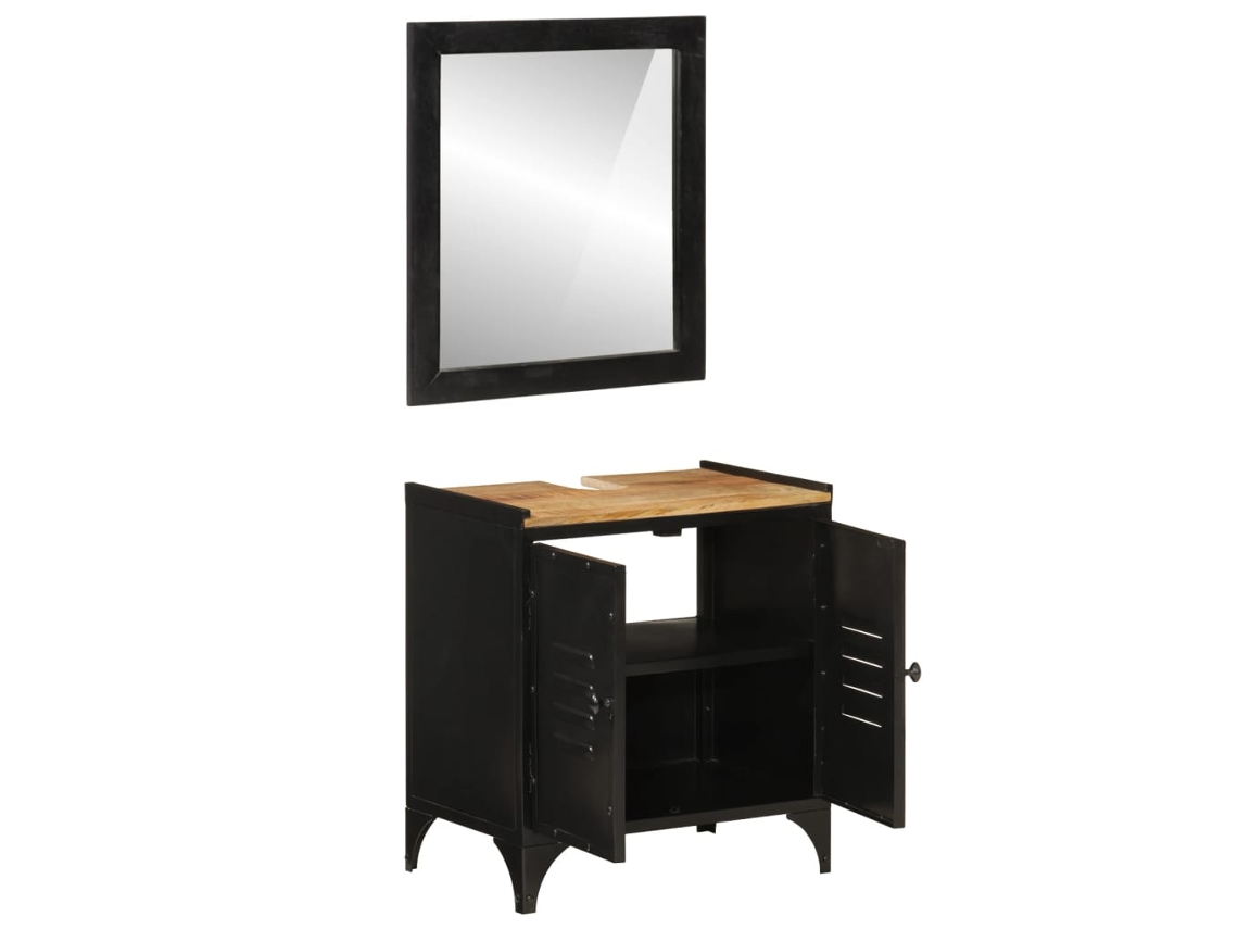 2 Pcs Conjunto de Móveis para Casa de Banho Ferro e Mangueira MAISON EXCLUSIVE