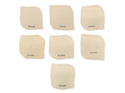 Babador De Alimentação Da Série 7pcs Week, Babador Forte E Absorvente Ajustável Para Crianças Pequenas, Avental Para Babar, Panos Para Arrotar, Babado