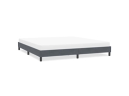 Vidaxl Estrutura De Cama Sem Colchão 200x220 Cm Veludo Cinzento-escuro