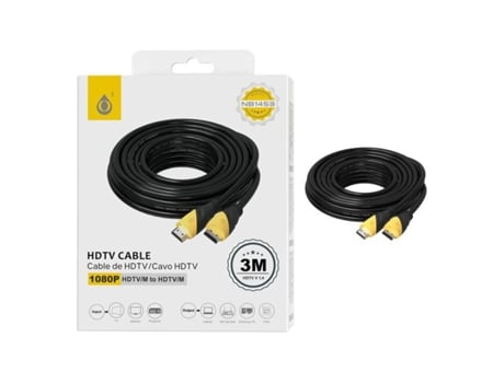 Nb1453 Preto Cabo HDMI, Macho para Macho, 3m Jc