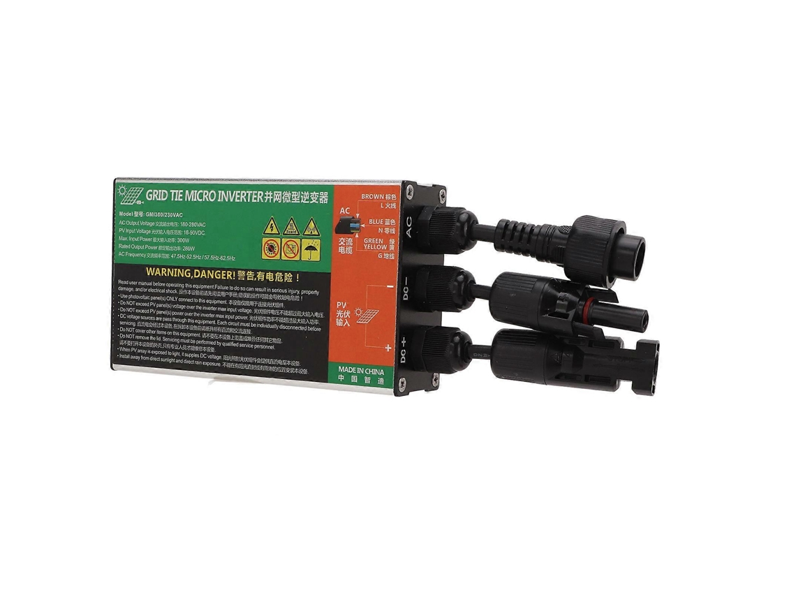 Microinversor Solar De Conexão À Rede Mppt À Prova Dágua De 300 W, Onda Senoidal Para Pequenos Sistemas Solares. Olysi Shop