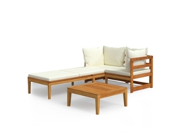 Garden Lounge Set, Garden Lounge Sets Vidaxl Creme Madeira De Acácia (n/a)