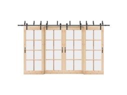 Vidaxl Kit De Ferragens Para Porta Deslizante 400 Cm Aço Preto