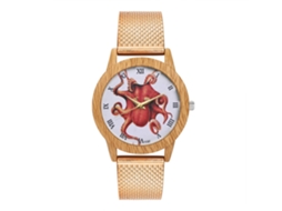 Reloj De Pulsera Analógico De Cuarzo Con Correa De Malla Oro Rosa Para Mujer Y Hombre Zhoulianfa