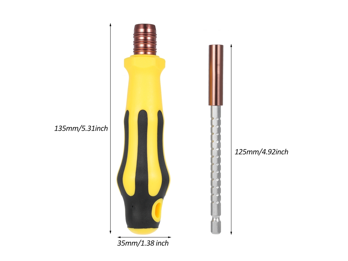 Parafusadeira com Chave de Soco YURU, multifuncional, mini, com 35 bits e 9 mangueiras para reparos domésticos e DIY