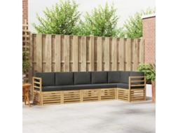 Vidaxl Conjunto De Sofás Para Exterior 6 Unid. Branco E Antracite