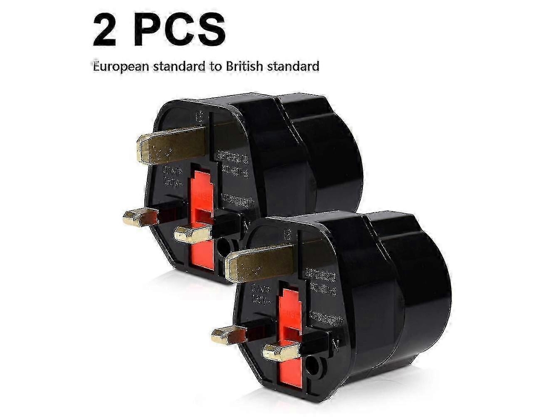 2x Adaptador De Viagem Adaptador Plug Para Inglaterra Travel Plug Power Adapter Eu Para Uk Socket Plugue De Viagem Hengjian