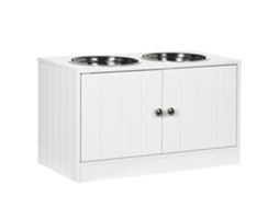 Conjunto Comedouro e Bebedouro com Armazenamento 44l Branco