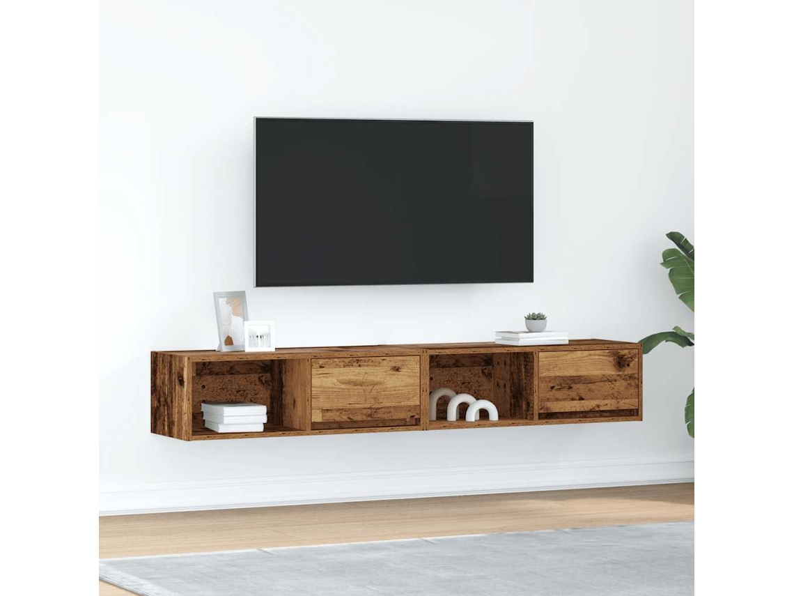 Vidaxl Móveis De Tv 2pcs 80x31x25,5cm Deriv. Madeira Madeira Velha