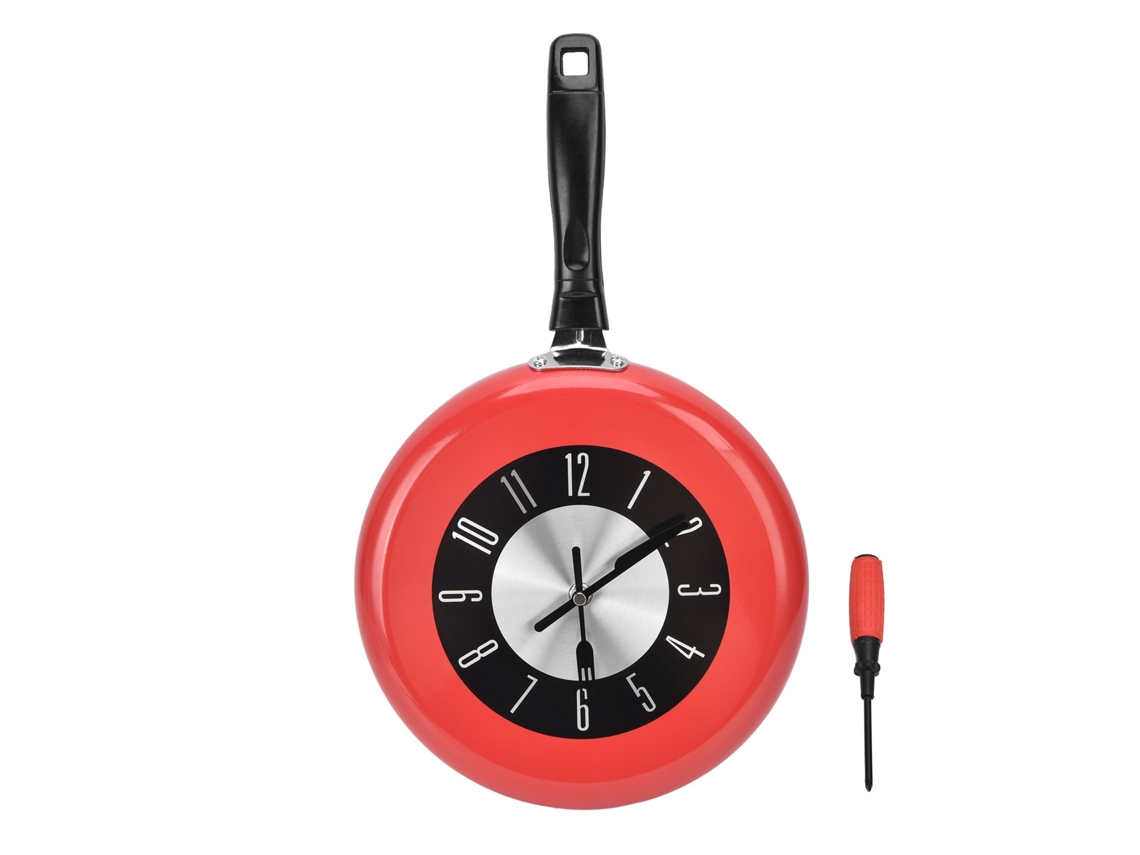 Relógio de parede decorativo Baok em alumínio, ideal para cozinha, sala de jantar e bares.