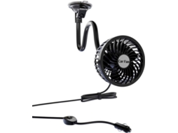 Ventilador De Carro Eficiente Com Ventosa Ajustável E Potente, Com 2 Velocidades De Resfriamento