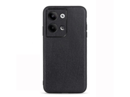 Capa De Couro Com Textura De Pele De Cordeiro E Furos Precisos Para Oppo Reno9 / Reno9 Pro