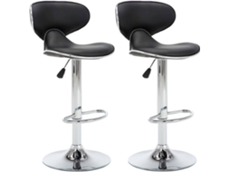 Bar Stool, Bar Stools Vidaxl Preto Couro Artificial (n/a)