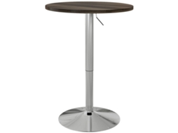 Mesa Alta Bar Mdf, Aço Cor Nogueira 60x60x91 cm Homcom