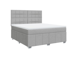 Box Spring Bed, Box Spring Beds Vidaxl Cinzeto Tecido (180 X 200 Cm)