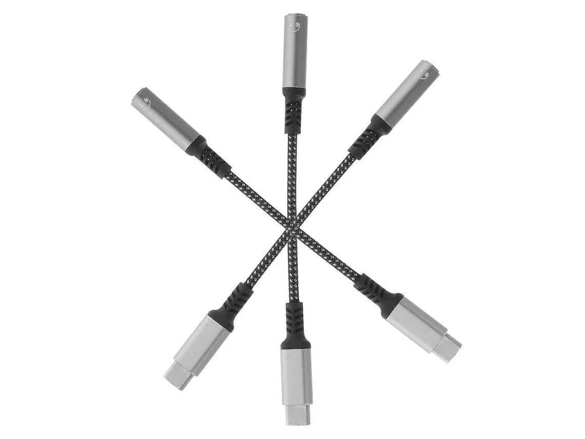 Conjunto De 3 Cabos Adaptadores Para Celular, Cabo Usb C Para Conector De Fone De Ouvido De 3,5 Mm. Hengjian