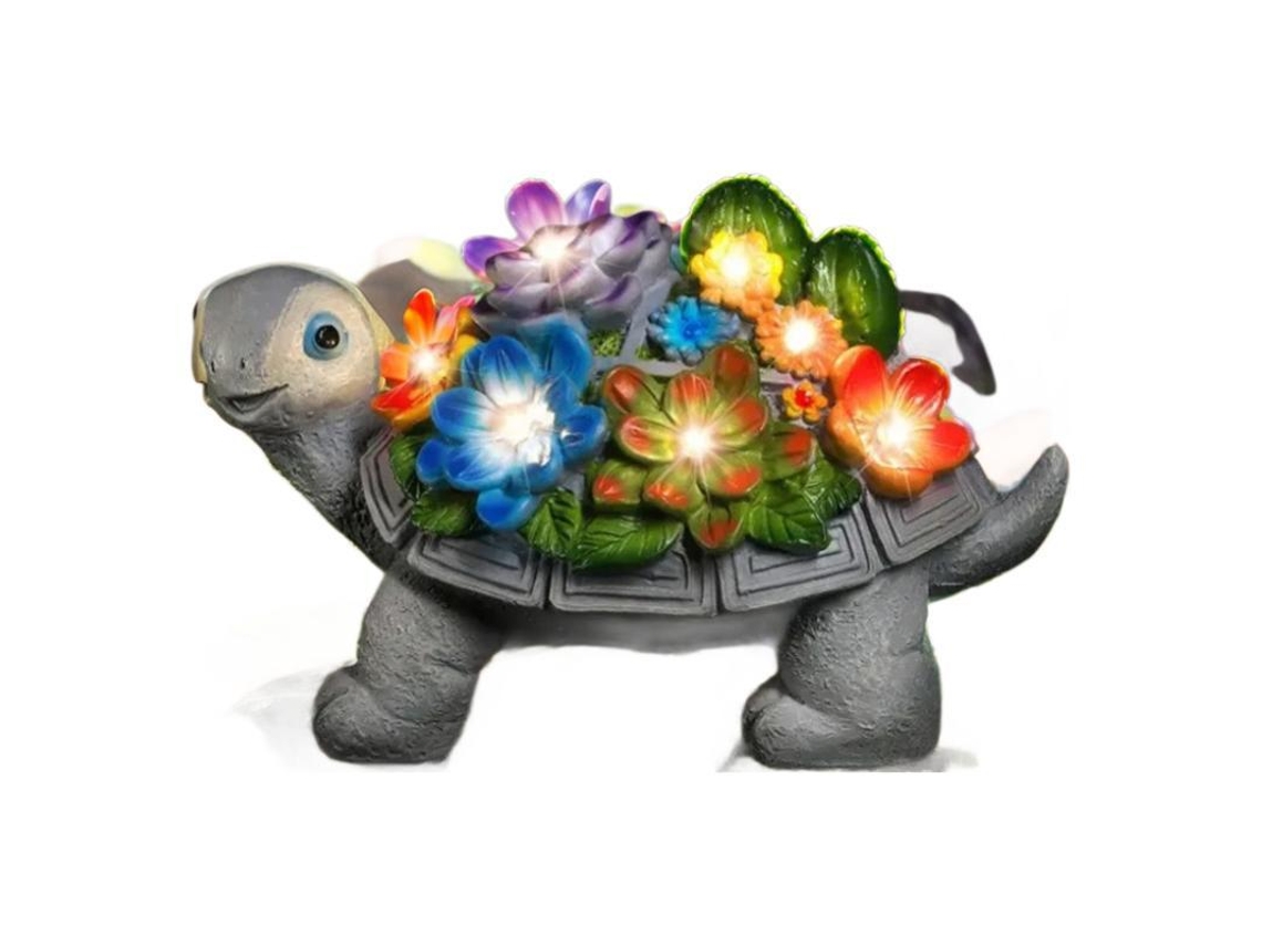 Decoração Jardim Solar Figura Tartaruga 7 Leds ZYBLSSBB