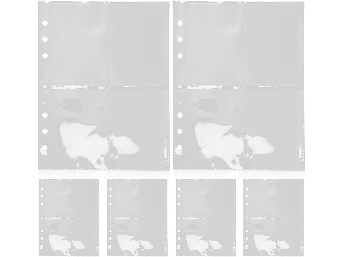 Solustre Pochettes Transparentes Para Classe A5 3 Jeux De 10 Folhas Com 4 Compartimentos Simples Em