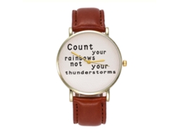 Reloj De Cuarzo Unisex Con Correa De Cuero Pu Casual Zhoulianfa Café Claro