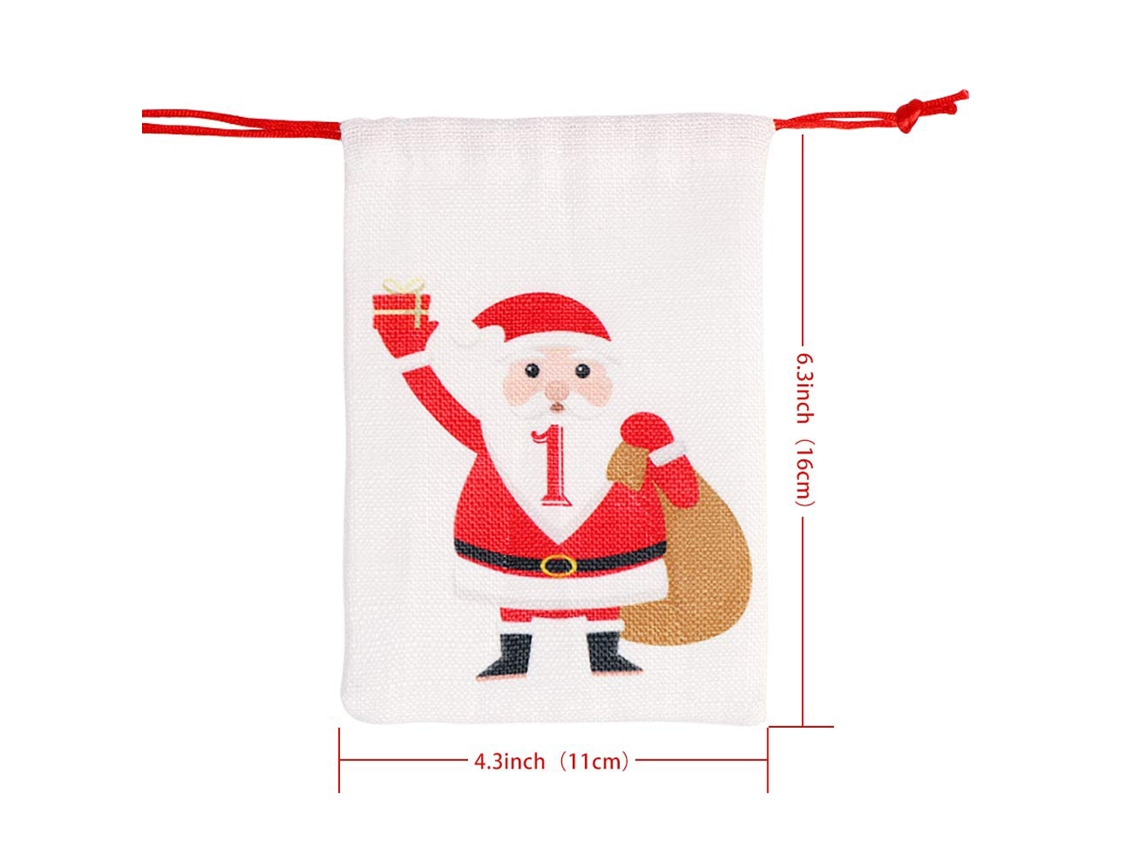 Bolsa Pendurada De Presente De Natal Para Calendário Do Advento Eoocoo