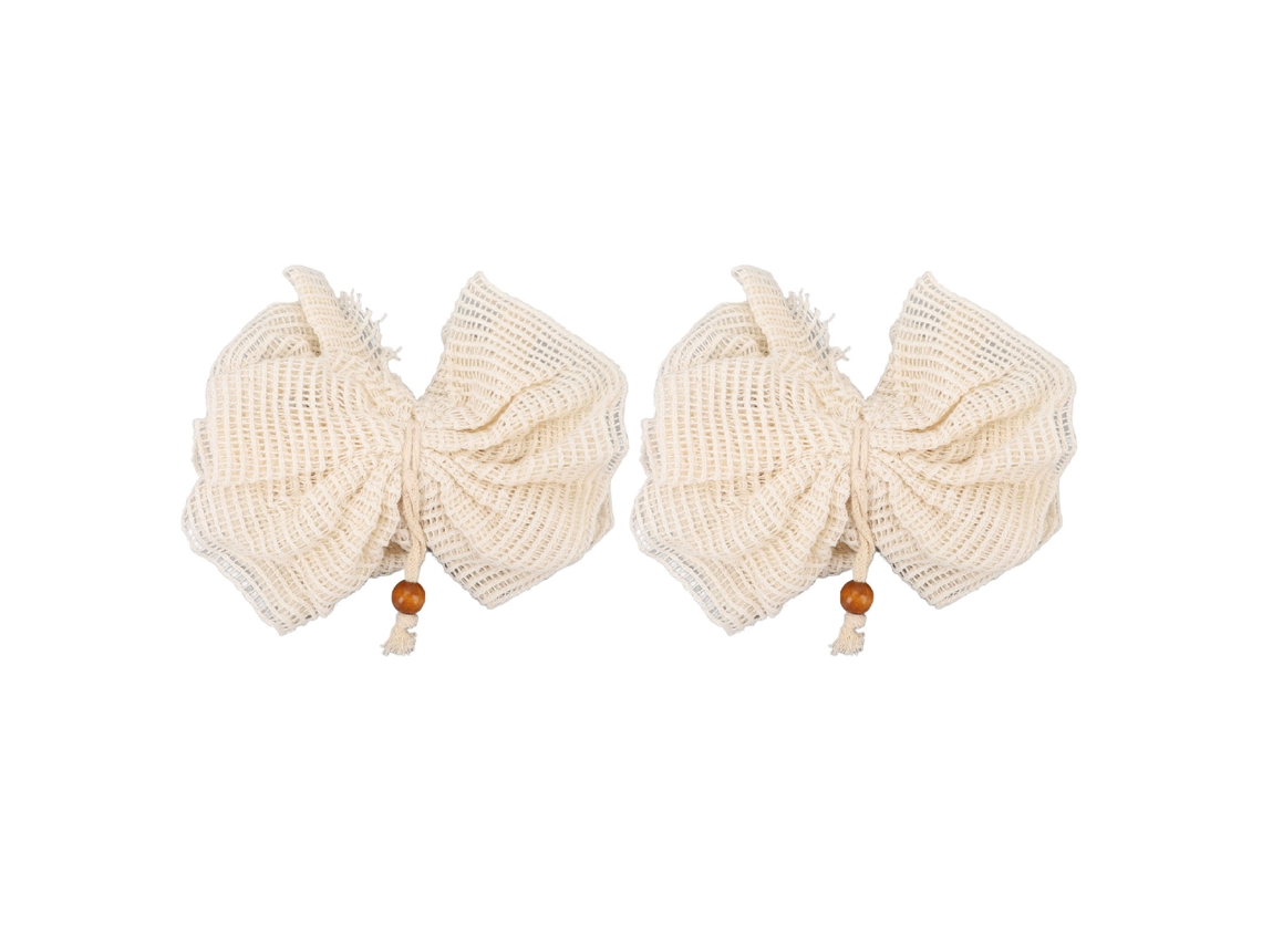 2pcs Esponja De Baño De Ramie Exfoliante Para Ducha
