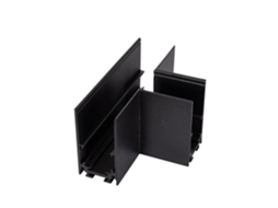 União Em T Horizontal Para Carril Magnético Superfície 20mm  Preto
