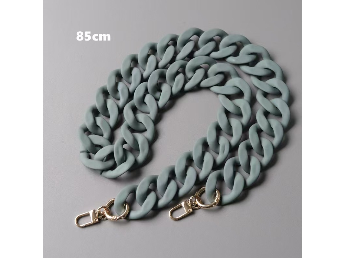 Ryi_ins Novos Acessórios Pingentes Para Celular Feitos À Mão, Corrente De Acrílico Popular Com Cordão Para Celular, Cor Verde-85 Cm