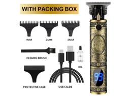 Aparador Cabelo Elétrico Lcd Eletrogalvanizado Em Bronze