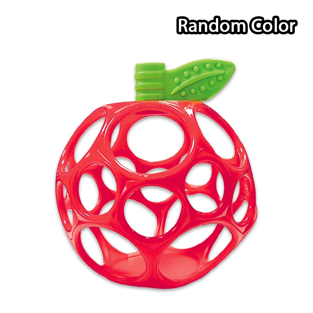 Bola Sensorial Para Bebês (maçã), Bola De Chocalho Vermelha Em Formato De Maçã