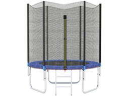 Trampolim Exterior Ø180 Cm Com Rede De Segurança Para Crianças E Adultos.