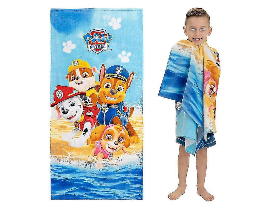 Toalha de Banho Infantil com Estampa de Desenho Animado para Meninos e Meninas, Ideal para Piscina, Verão e Chuveiro, 61x122 Cm BRILVIBERA