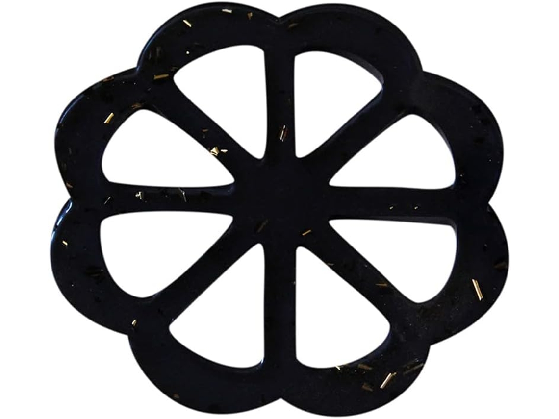 Porta-copos De Resina Preta De 10,2 Cm - Design Vazado - Formato Floral - Presentes Para Inauguração De Casa