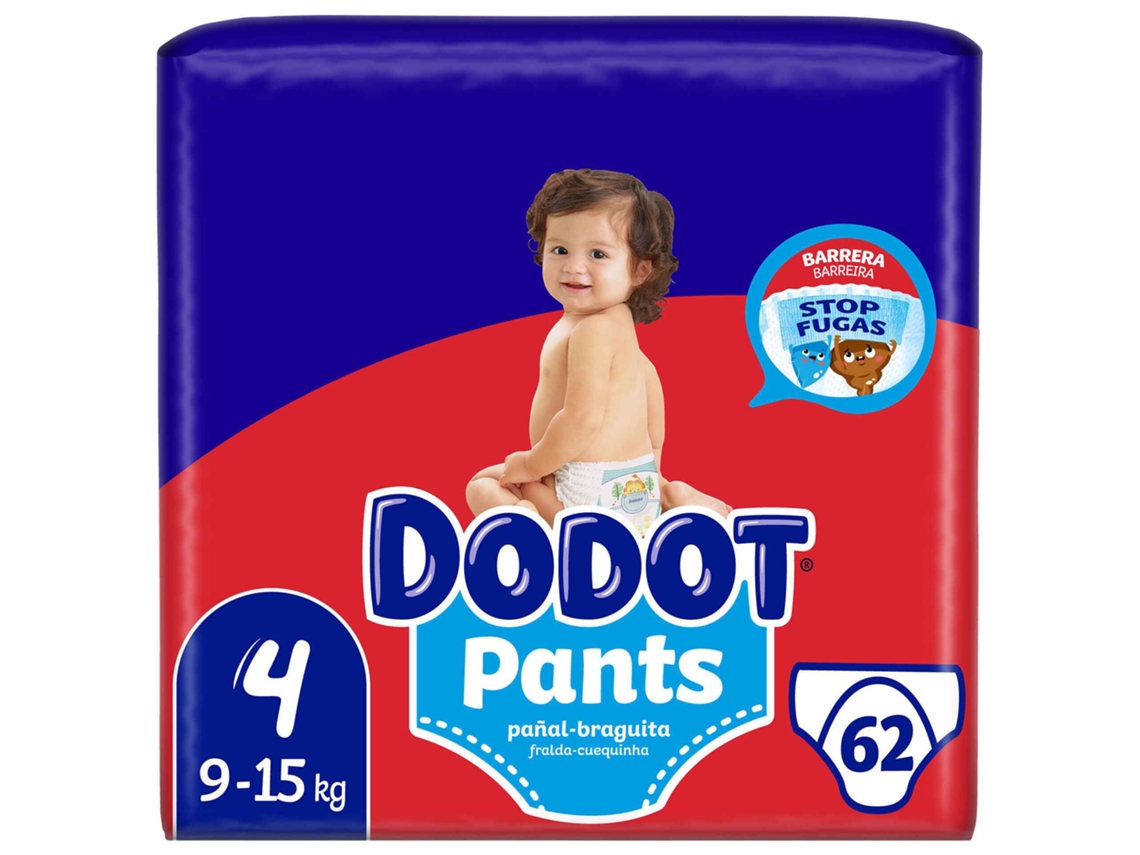 Fraldas Cueca Pants 9-15kg T4 DODOT emb. 62 un