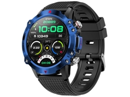 Relógio inteligente Bestvite com tela HD, chamadas Bluetooth, monitoramento de saúde ao ar livre, vários modos esportivos, azul