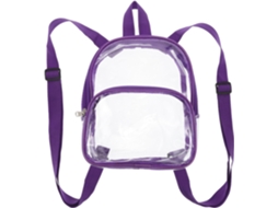 Mini Mochila Transparente De Pvc, Impermeável E Leve, Na Cor Roxa, Para Meninos E Meninas.