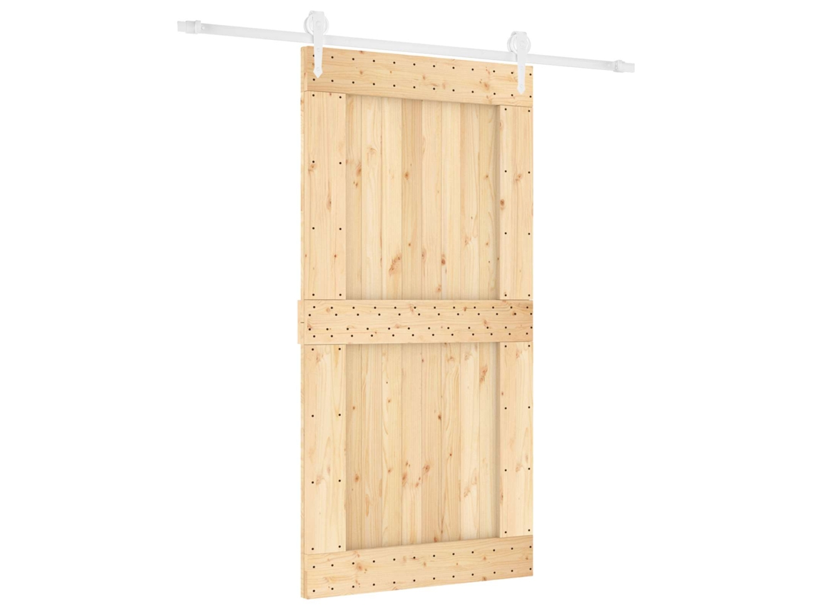 Maison Exclusive - Porta Deslizante Natural E Branco 100 X 210 Cm