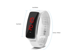 Relógio Digital Led com Pulseira de Silicone para Esportes e Uso Casual