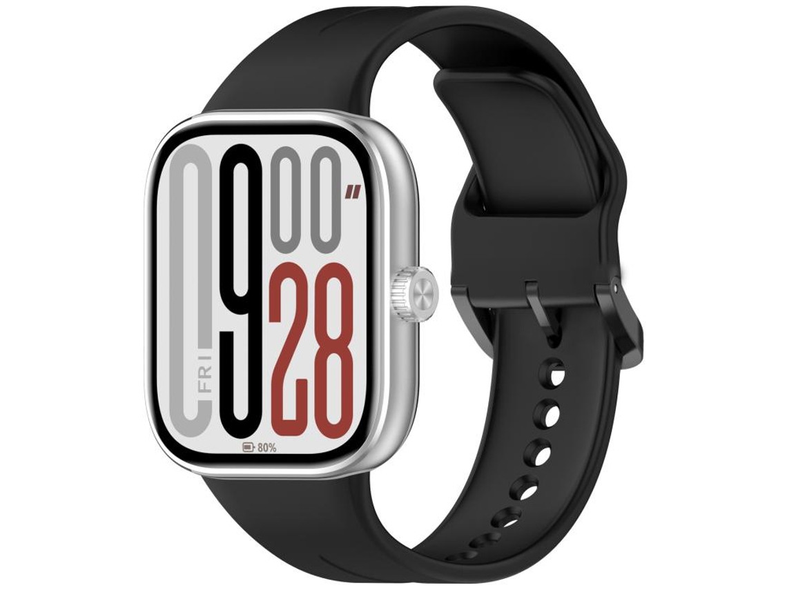 Bracelete para Redmi Watch 6 / 5 / 4 Silicone com Cor Sólida de Liberação Rápida Preta XIAOMOYU