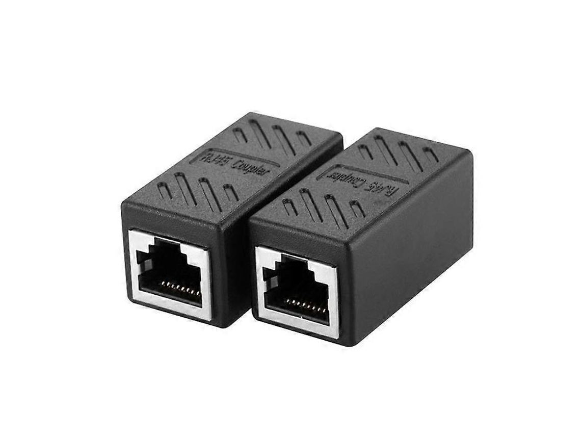 2 Conectores Fêmea Rj45 Para Cabo Extensor Ethernet Lan Cat5/cat6-aquaforge