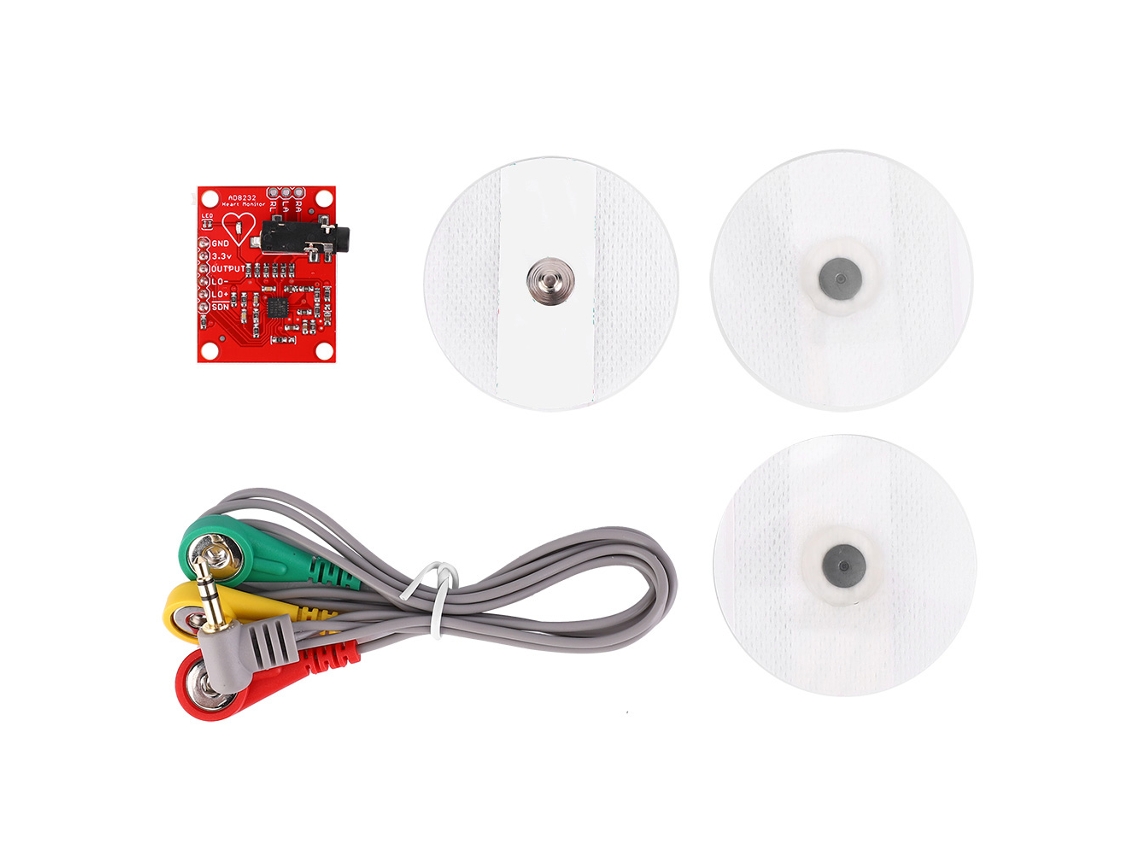 Módulo sensor ECG AD8232 monitor cardíaco portátil | S/MARCA