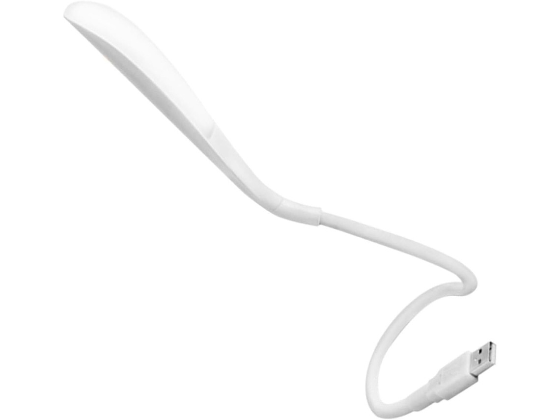 Lâmpada De Viagem Usb Valiclud, Flexível, Em Plástico Branco, Fácil De Transportar, Para Uso No Computador E Leitura