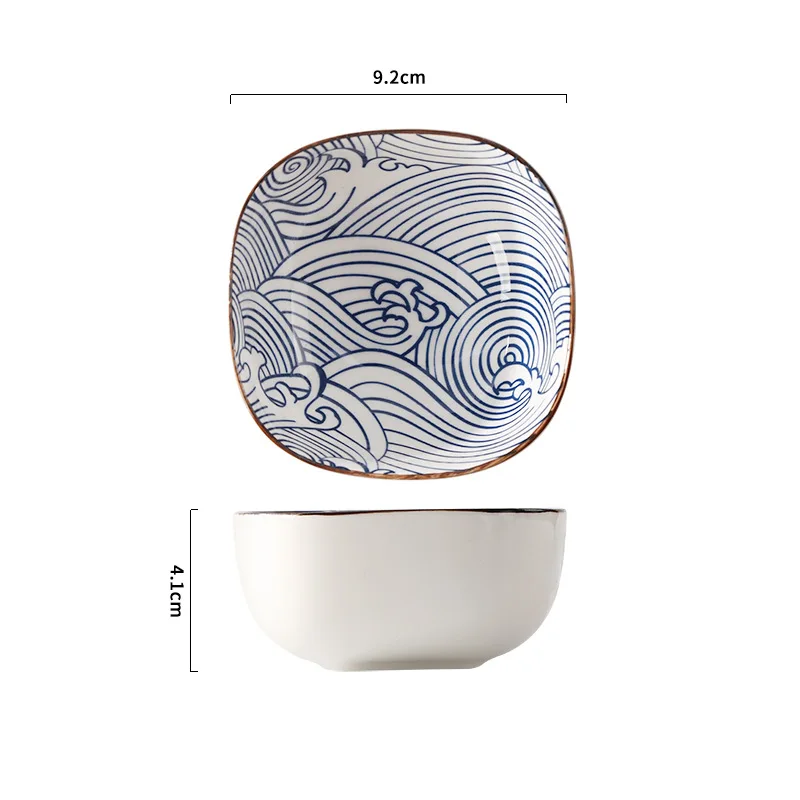Mini Tigela Japonesa de Cerâmica para Mergulhar Carnes Grelhadas, Prato para Molho de Soja para Sashimi e Sushi MDUG (estilo B)