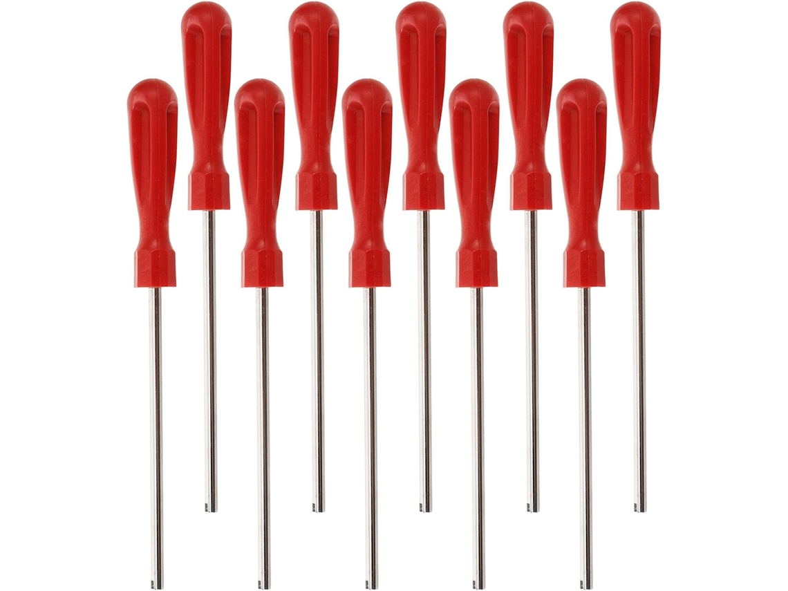 Ferramenta Para Remoção E Instalação De Válvulas De Pneus, 10 Peças, Metal Resistente.