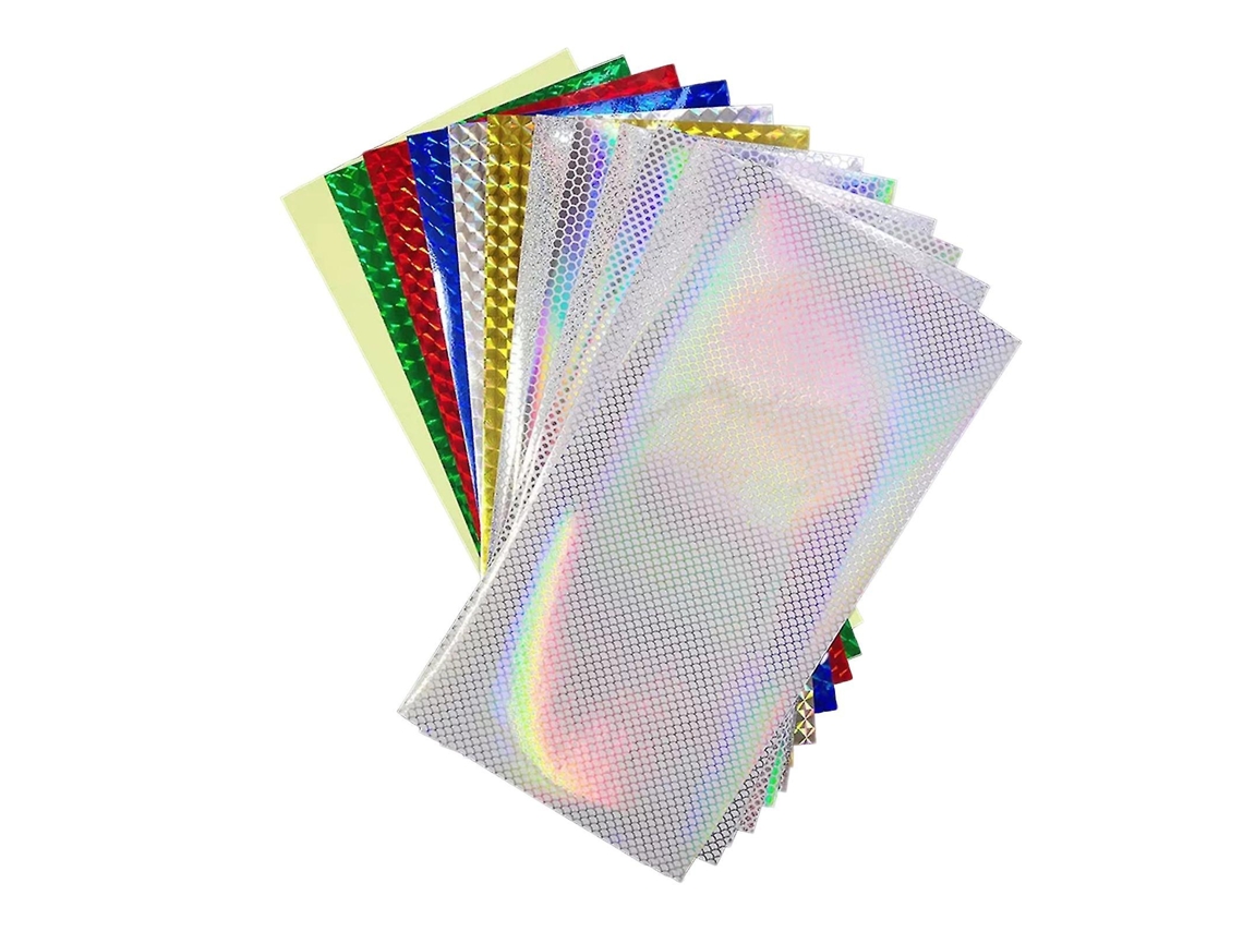 Rebe-12 Folhas De Adesivos Holográficos Para Iscas De Pesca, Escamas Reflexivas, Material Para Fazer Iscas Diy 12 Pacotes