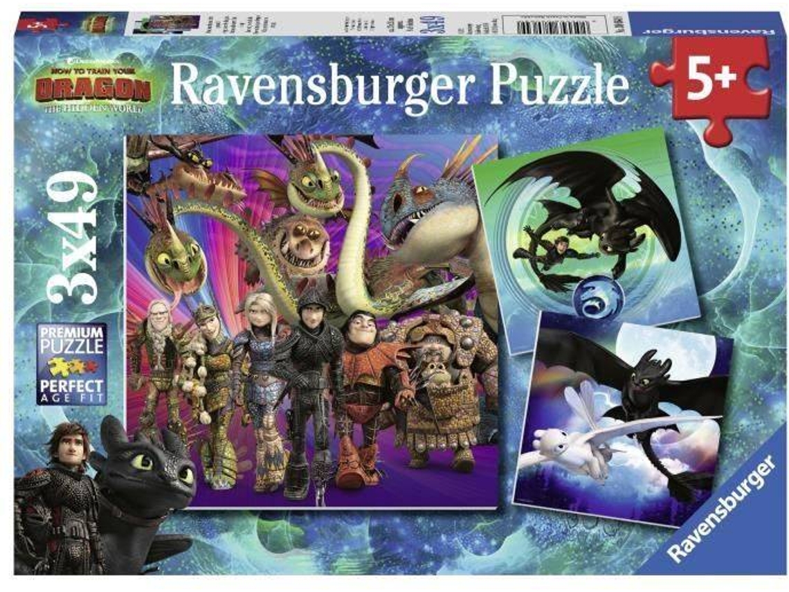 Conjunto de 3 Puzzles RAVENSBURGUER RAV4005556080649 (49 Peças)