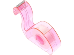 Dispensador de fita adesiva portátil rosa Imikeya com cortador, sem rebarbas, ideal para uso doméstico e escolar.